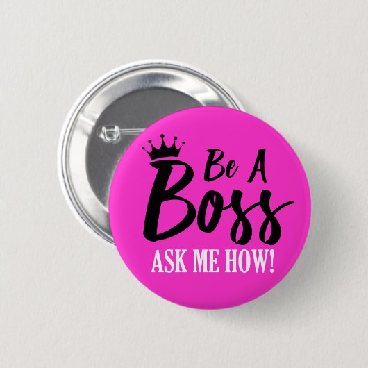 Badge Rond 5 Cm Soyez un patron ME DEMANDENT COMMENT ! (Devant & derrière)