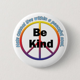 Badge Rond 5 Cm Soyez une âme paisible