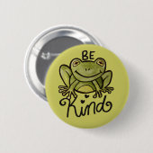 Badge Rond 5 Cm Soyez une grenouille (Devant & derrière)