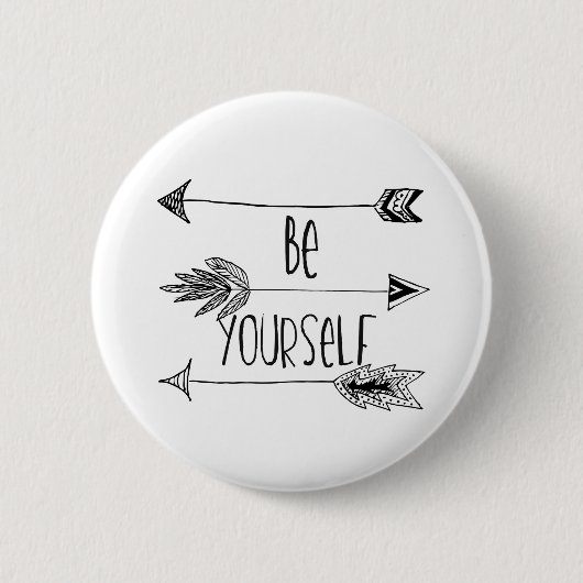 Badge Rond 5 Cm Soyez vous-même des flèches (Devant)