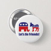 Badge Rond 5 Cm Soyons des amis ! (Devant & derrière)