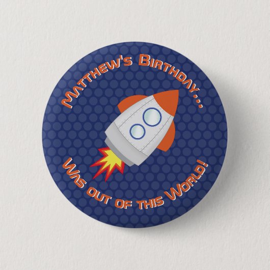 Badge Rond 5 Cm Space Adventure (Devant)