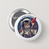 Badge Rond 5 Cm Space cat (Devant & derrière)