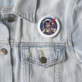 Badge Rond 5 Cm Space cat (En situation)