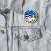 Badge Rond 5 Cm Space Hipsters Apollo 12 Anniversary Button (En situation)