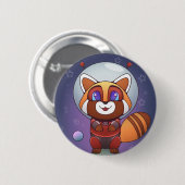 Badge Rond 5 Cm Space Panda Chippy ! (Devant & derrière)