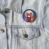 Badge Rond 5 Cm Space Panda Chippy ! (En situation)
