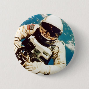 Badge Rond 5 Cm Spacewalk d'astronaute