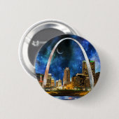 Badge Rond 5 Cm Spacey St. Louis Skyline (Devant & derrière)