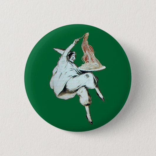 Badge Rond 5 Cm SPAGHETTI PARTY ITALIAN KITCHEN, RESTAURANT rouge (Devant)