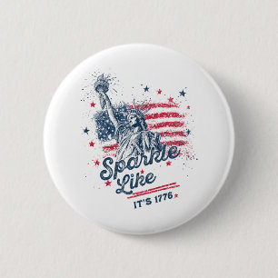 Badge Rond 5 Cm Sparkle Like It's 1776, Patriotic Design, American