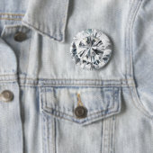 Badge Rond 5 Cm Sparkling Diamond texture Avril Birthstone (En situation)