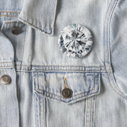 Badge Rond 5 Cm Sparkling Diamond texture Avril Birthstone (En situation)