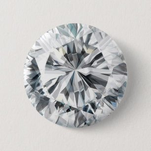 Badge Rond 5 Cm Sparkling Diamond texture Avril Birthstone