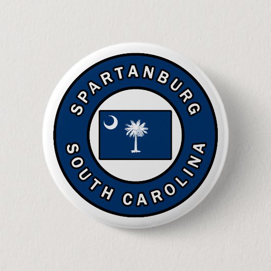Badge Rond 5 Cm Spartanburg Caroline du Sud (Devant)