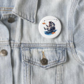 Badge Rond 5 Cm spationaute (En situation)