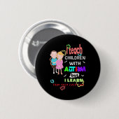 Badge Rond 5 Cm Spécial Ed Sped Enseignant Enseigner Cool Autisme (Devant & derrière)