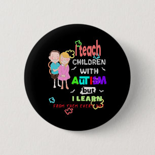 Badge Rond 5 Cm Spécial Ed SPED Professeur Enseigner Cool Autisme 