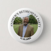 Badge Rond 5 Cm Special Photo Elegant Retirement Party (Devant)