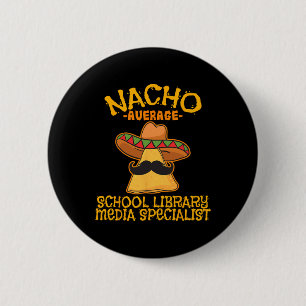 Badge Rond 5 Cm Spécialiste des médias de bibliothèque scolaire Na