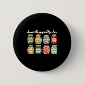 Badge Rond 5 Cm Speech Therapy Is My Jam Slp Therast Appreciation (Devant)