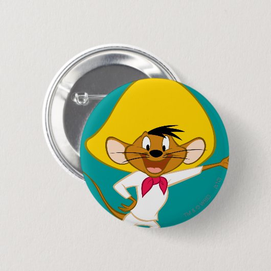 Badge Rond 5 Cm SPEEDY GONZALES™ Debout (Devant & derrière)