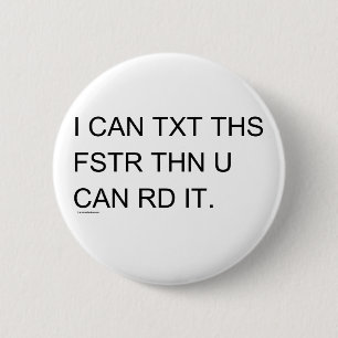 Badge Rond 5 Cm Speedy Texter