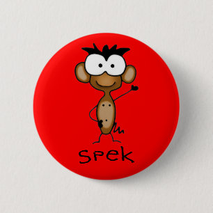 Badge Rond 5 Cm Spek le bouton de singe