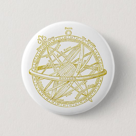 Badge Rond 5 Cm Sphère armillaire (Devant)