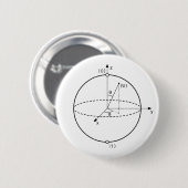 Badge Rond 5 Cm Sphère Bloch | Physique / Maths Quantum Bit (Devant & derrière)