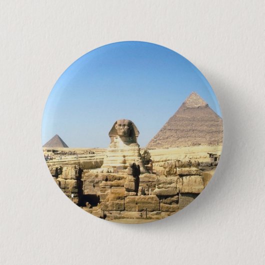 Badge Rond 5 Cm Sphinx et pyramide (Devant)
