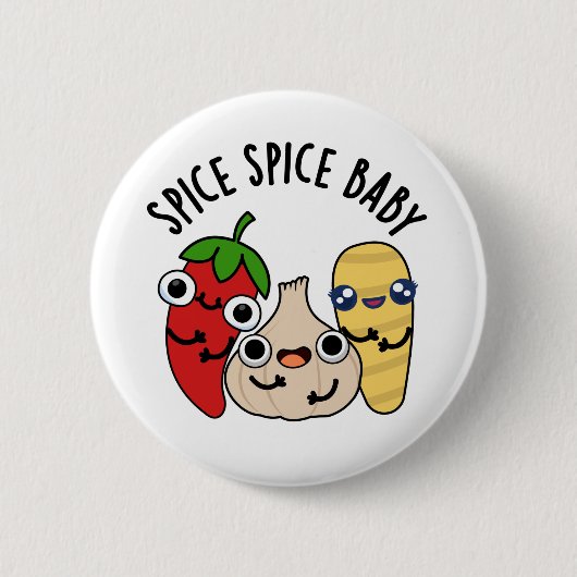 Badge Rond 5 Cm Spice Spice Baby Funny Food Pun (Devant)