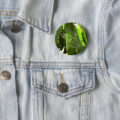 Badge Rond 5 Cm Spiderweb dans Tropical Leaves Nature (En situation)