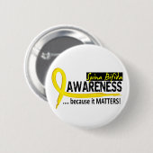Badge Rond 5 Cm Spina bifida de la conscience 2 (Devant & derrière)