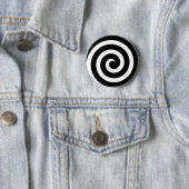 Badge Rond 5 Cm Spiral Button for Hypnosis and Hypnotists (En situation)