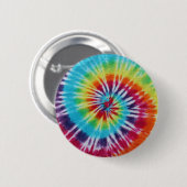 Badge Rond 5 Cm Spirale arc-en-ciel (Devant & derrière)