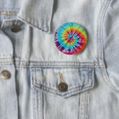 Badge Rond 5 Cm Spirale arc-en-ciel (En situation)