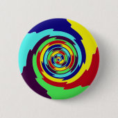 Badge Rond 5 Cm Spirale arc-en-ciel (Devant)