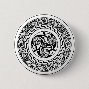 Badge Rond 5 Cm spirale celtique