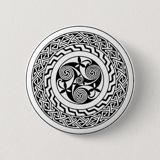 Badge Rond 5 Cm spirale celtique (Devant)