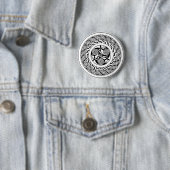 Badge Rond 5 Cm spirale celtique (En situation)