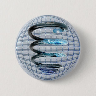 Badge Rond 5 Cm Spirale cosmique