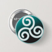 Badge Rond 5 Cm Spirale de Celtic de Triskele (Devant & derrière)