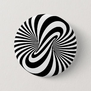 Badge Rond 5 Cm Spirale de l'illusion optique 3D