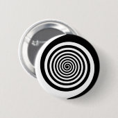 Badge Rond 5 Cm Spirale hypnotique noire et blanche (Devant & derrière)