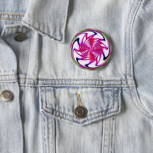 Badge Rond 5 Cm spirale rose (En situation)