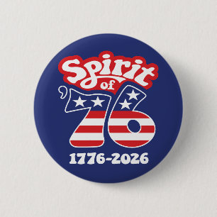 Badge Rond 5 Cm Spirit of 76 - Super USA 250 - 1776-2026