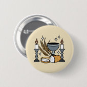 Badge Rond 5 Cm Spiritual Faith and Grace – Uplifting Christian (Devant & derrière)