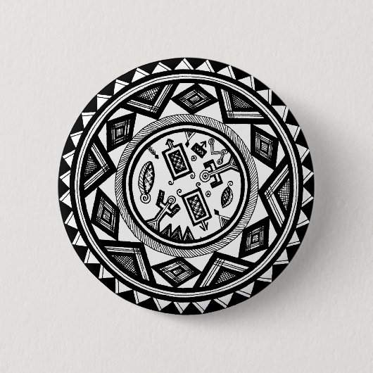Badge Rond 5 Cm Spiritueux tribaux (Devant)