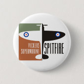 Badge Rond 5 Cm spitfire de supermarine de vickers (Devant)